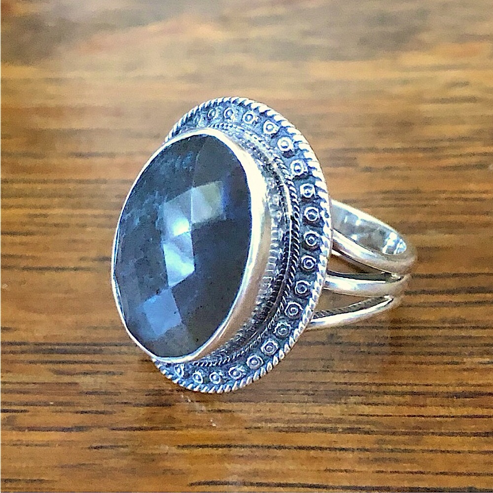 $76  Nicky Butler Estate Ring  Sterling Silver  Marked NB 925 INDIA  Size 8
